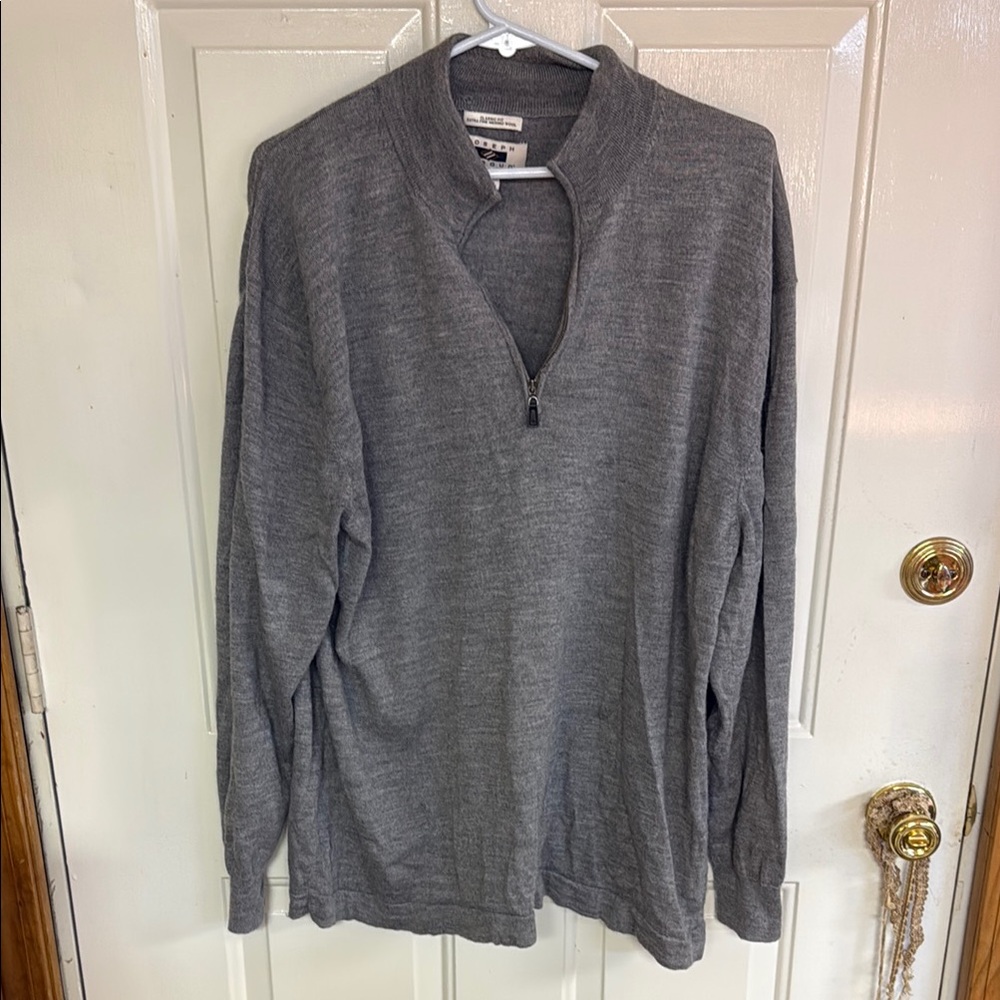 Joseph Abboud Charcoal Zip-Up Sweater